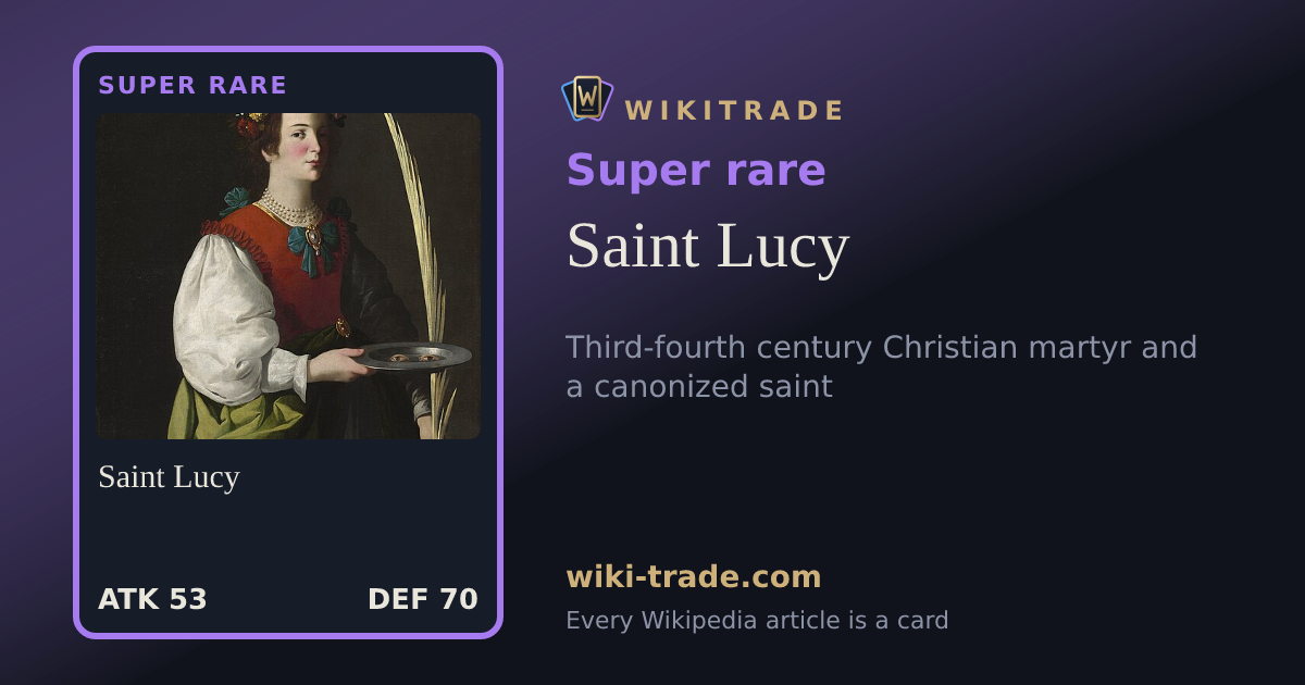 Saint Lucy — Super rare card