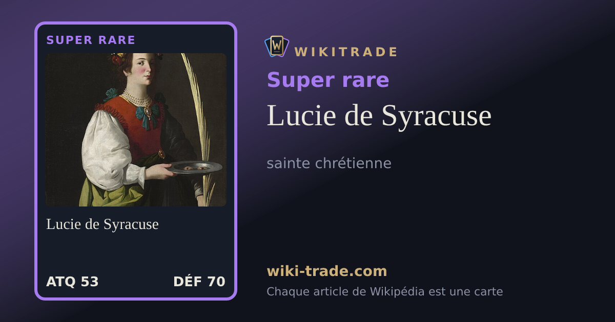 Lucie de Syracuse — carte Super rare
