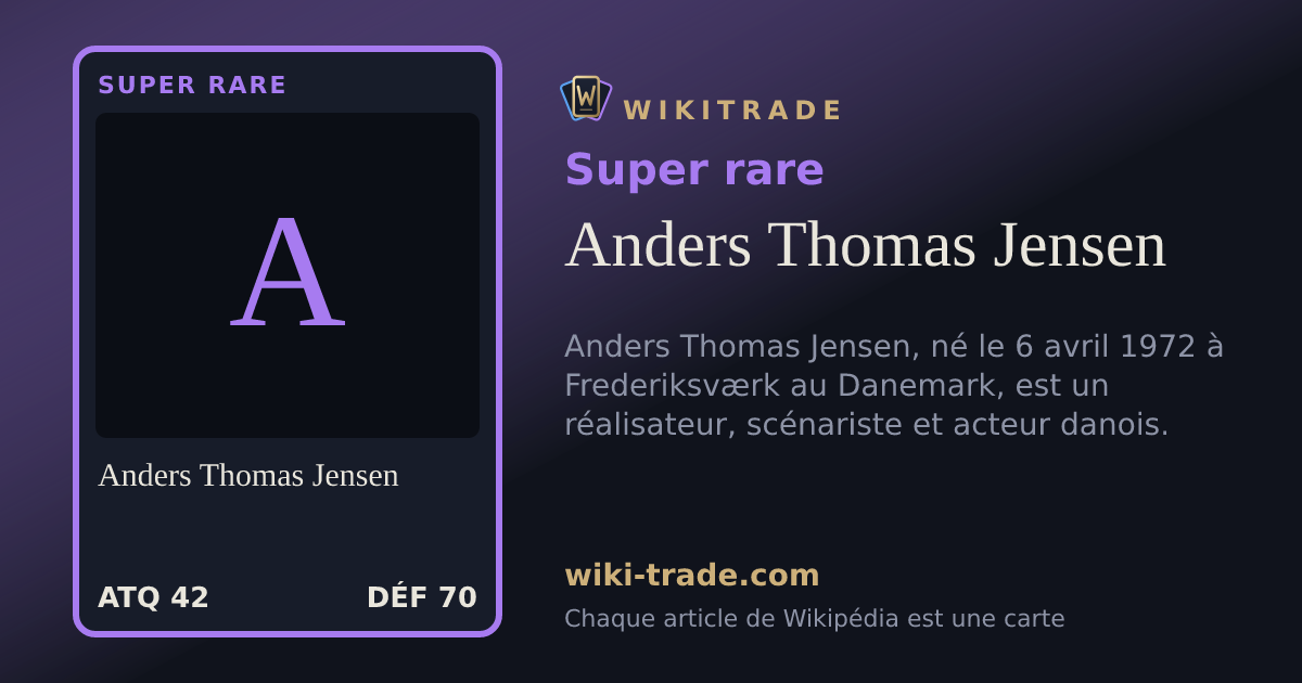 Anders Thomas Jensen — carte Super rare