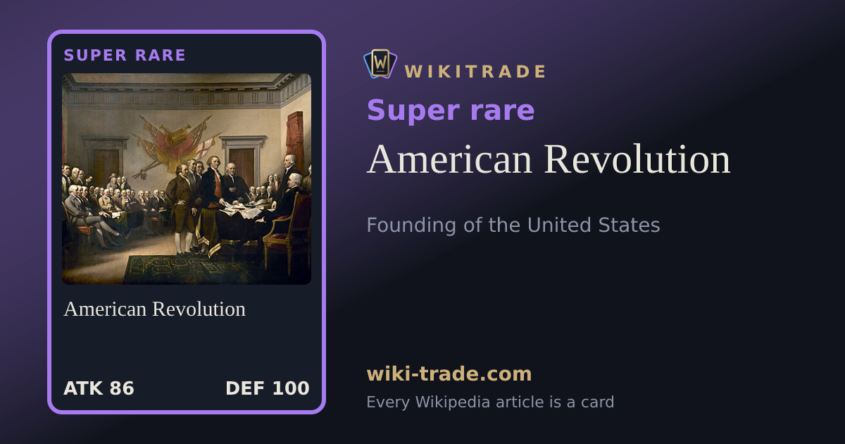 American Revolution — Super rare card