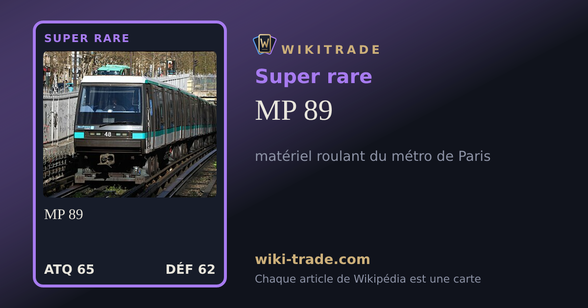 MP 89 — carte Super rare