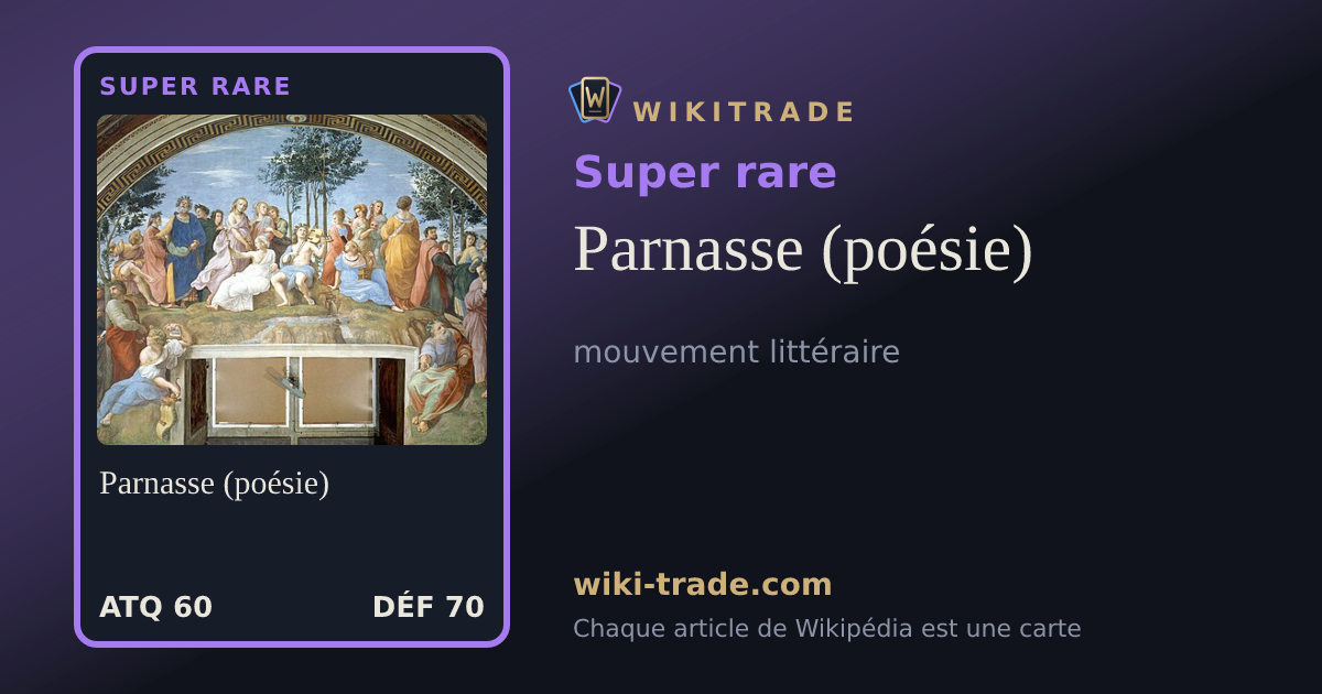 Parnasse (poésie) — carte Super rare