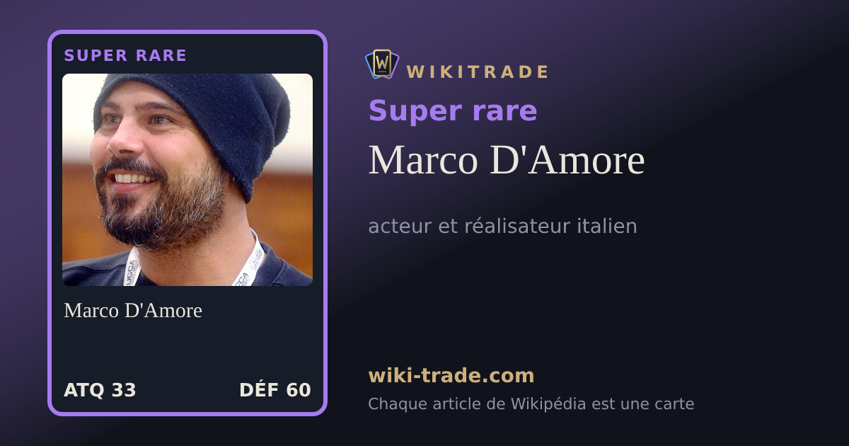 Marco D'Amore — carte Super rare
