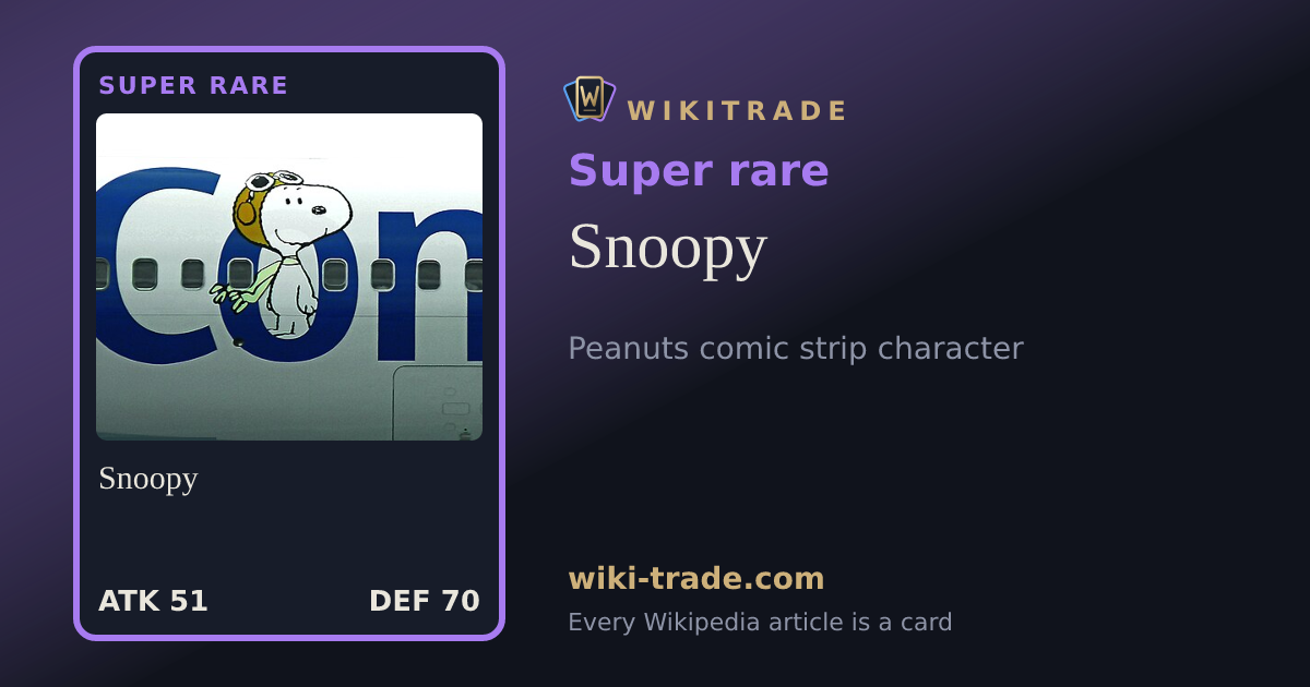 Snoopy — Super rare card