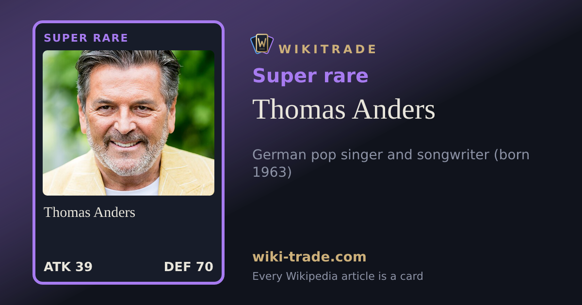 Thomas Anders — Super rare card