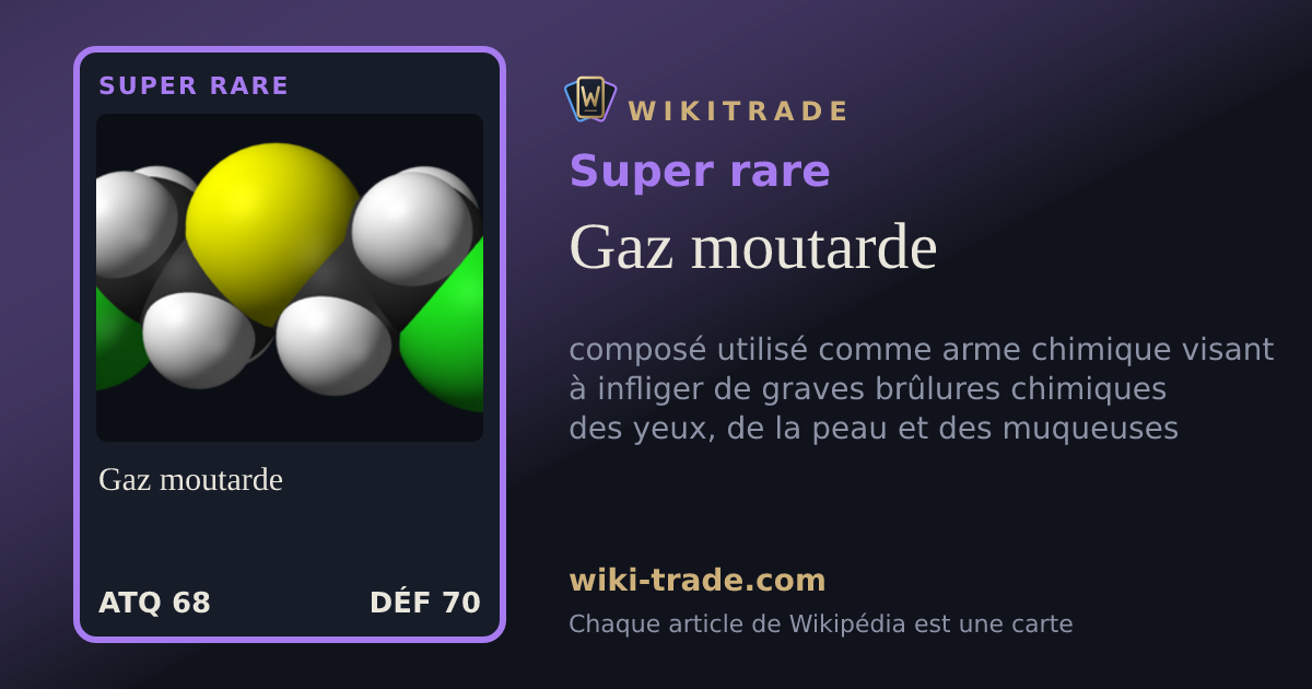 Gaz moutarde — carte Super rare