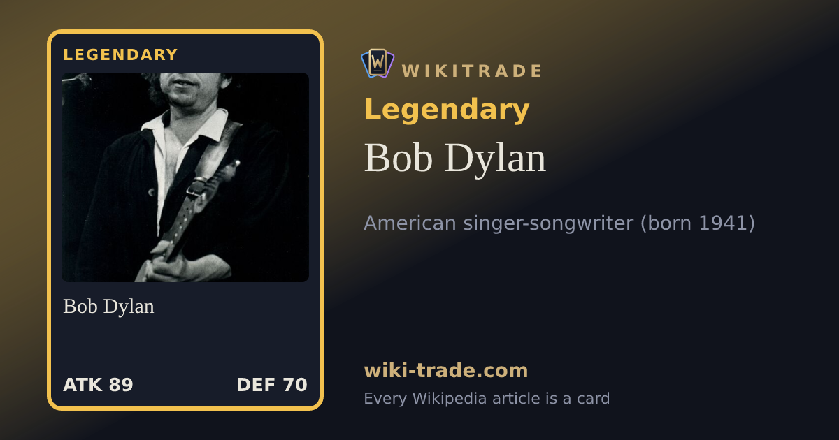 Bob Dylan — Legendary card