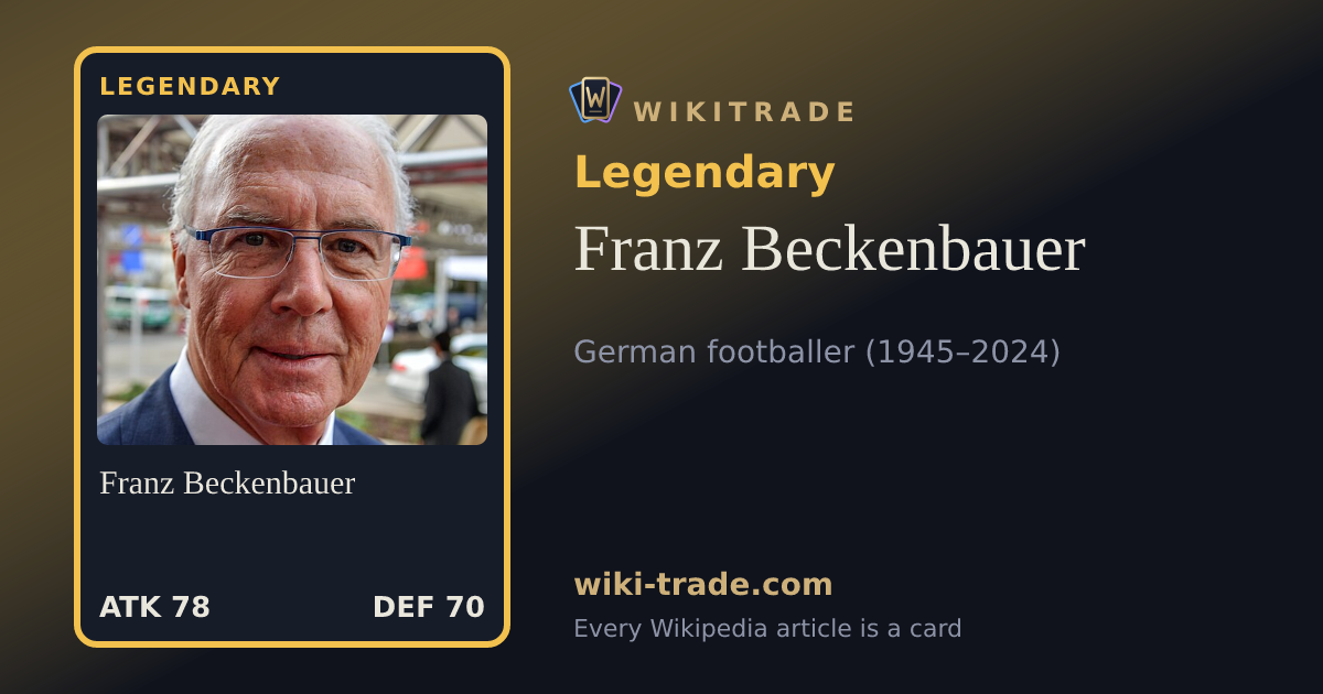 Franz Beckenbauer — Legendary card