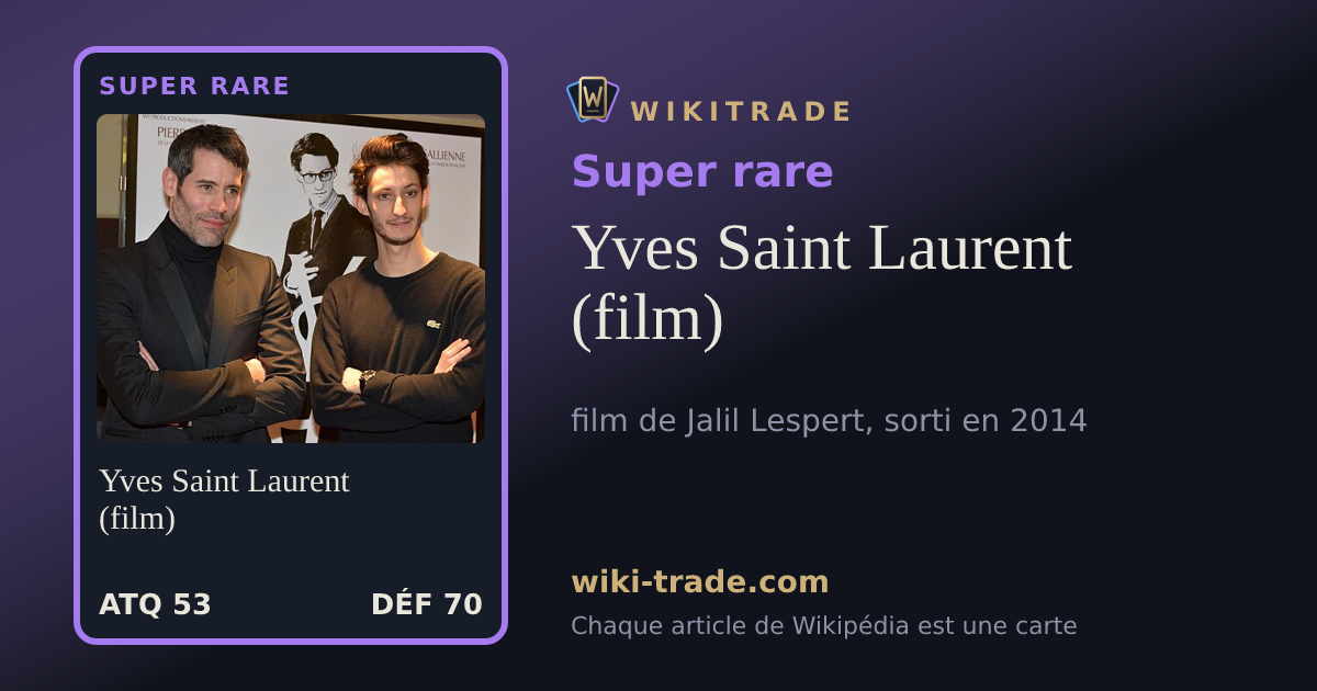 Yves Saint Laurent (film) — carte Super rare