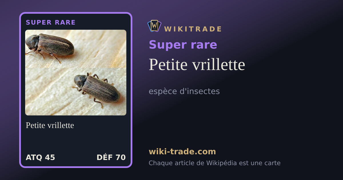 Petite vrillette — carte Super rare