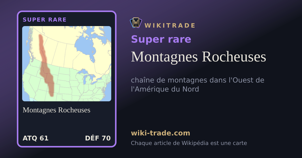 Montagnes Rocheuses — carte Super rare