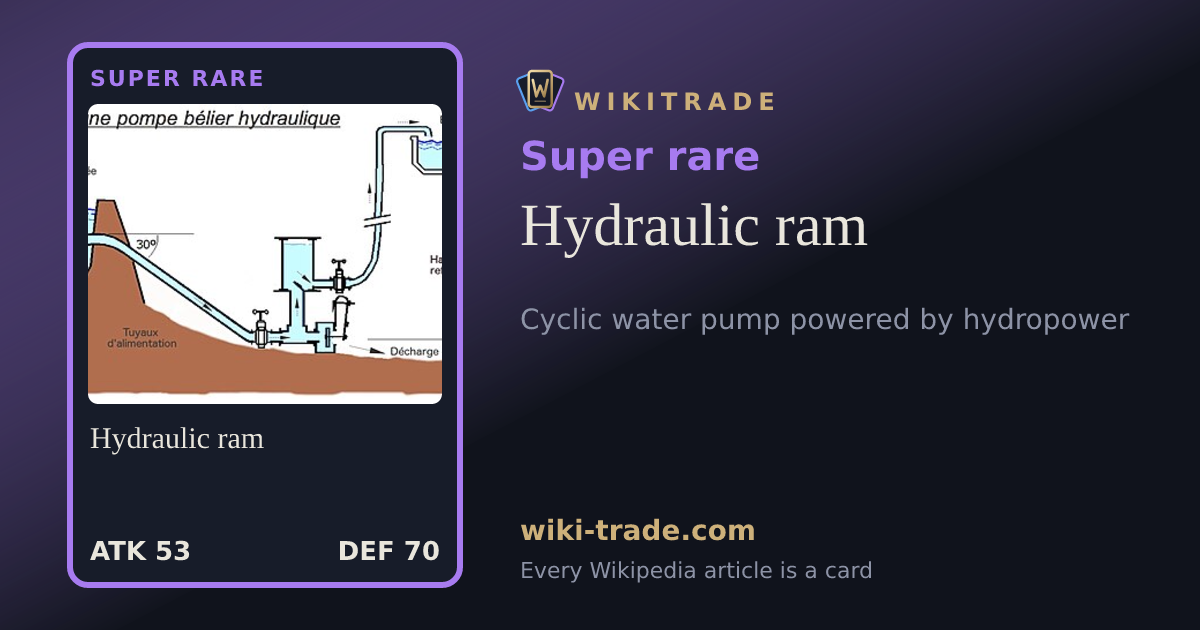 Hydraulic ram — Super rare card