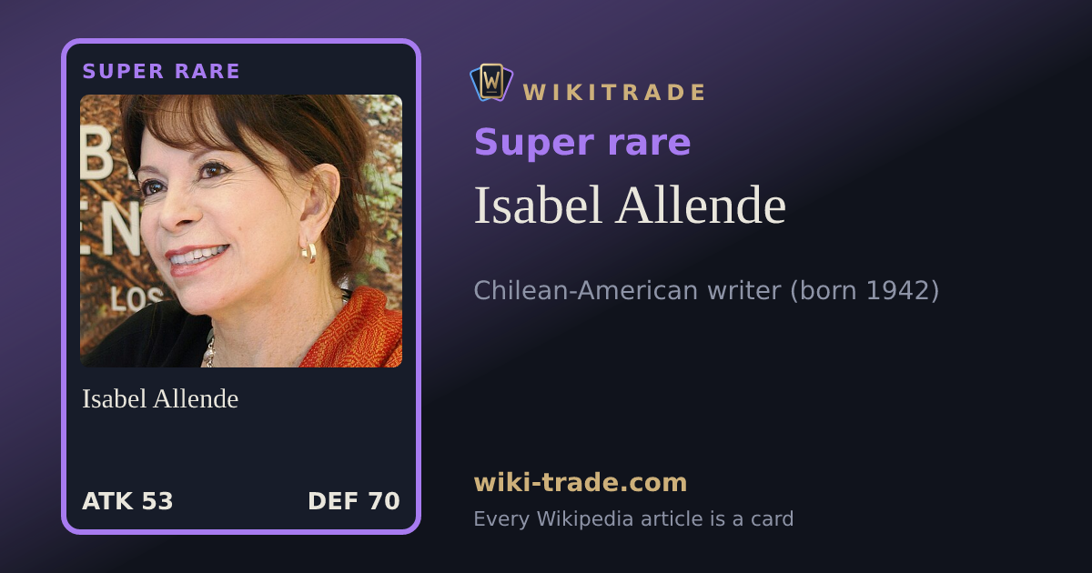 Isabel Allende — Super rare card