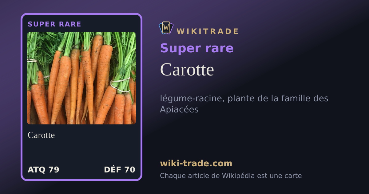 Carotte — carte Super rare