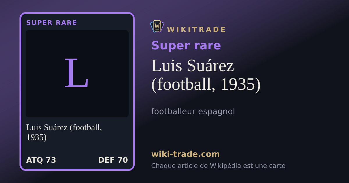Luis Suárez (football, 1935) — carte Super rare