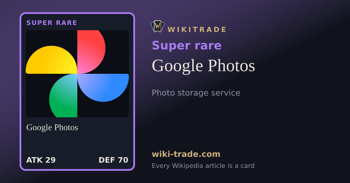 Google Photos — Super rare card