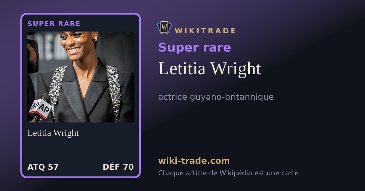 Letitia Wright — carte Super rare