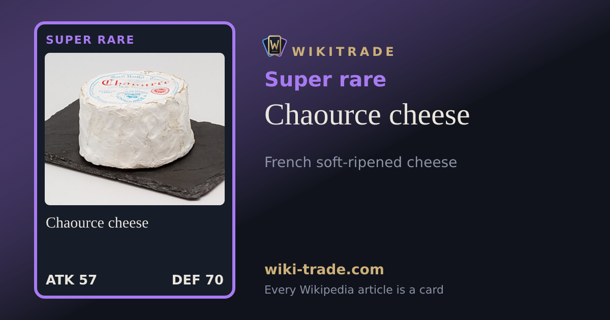 Chaource cheese — Super rare card