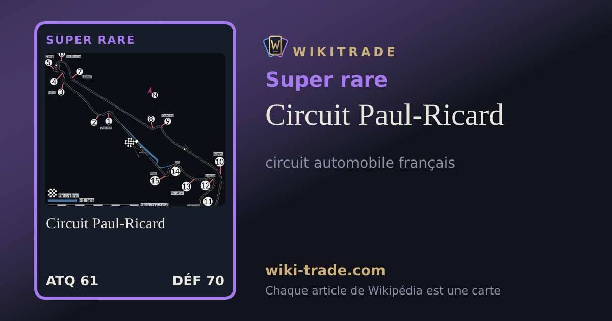 Circuit Paul-Ricard — carte Super rare
