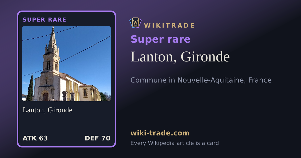 Lanton, Gironde — Super rare card