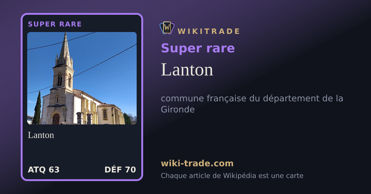 Lanton — carte Super rare