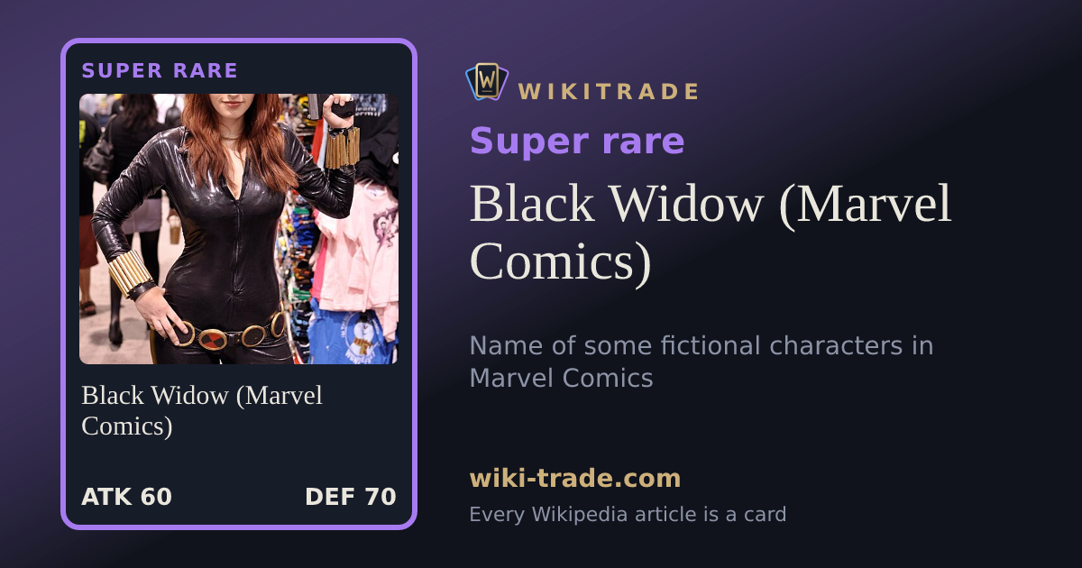Black Widow (Marvel Comics) — Super rare card