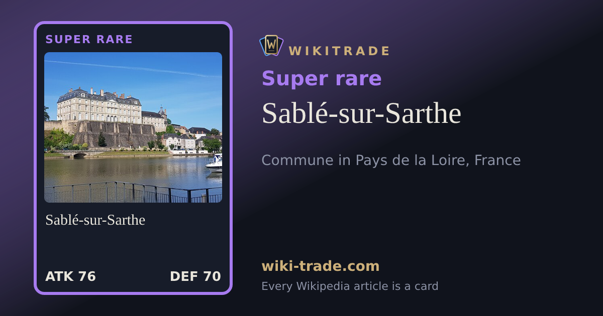 Sablé-sur-Sarthe — Super rare card