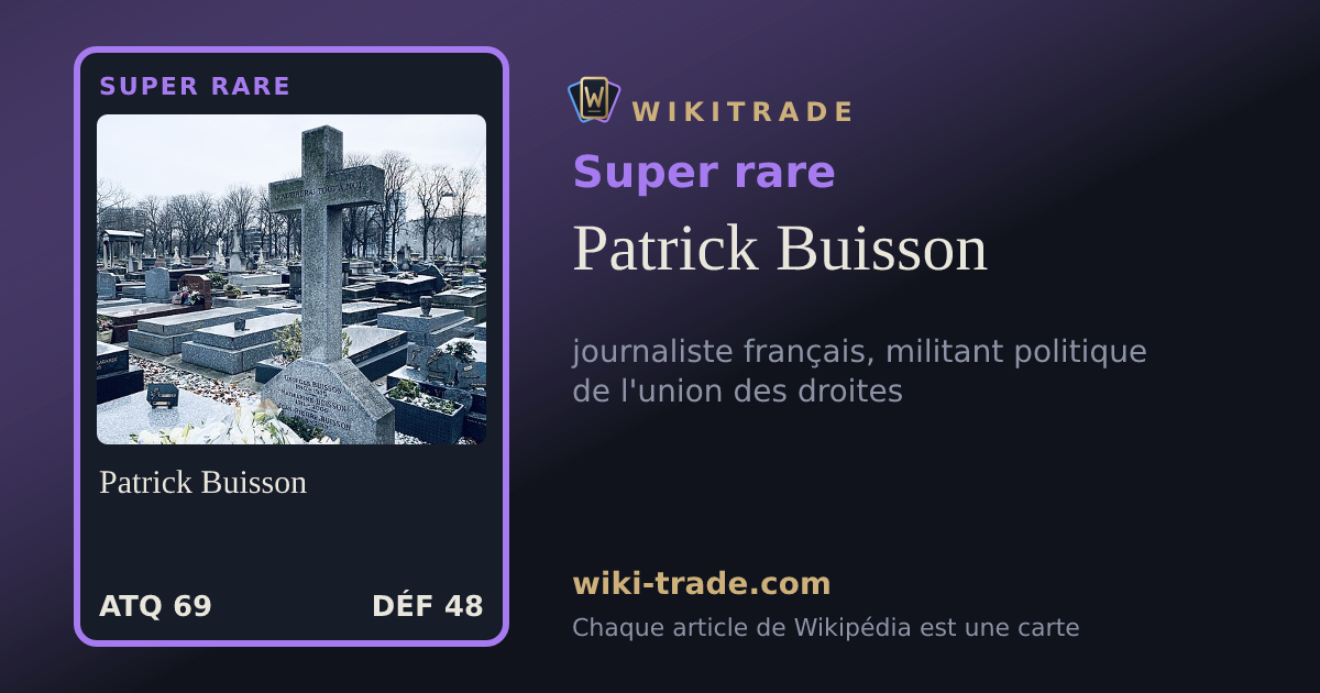 Patrick Buisson — carte Super rare
