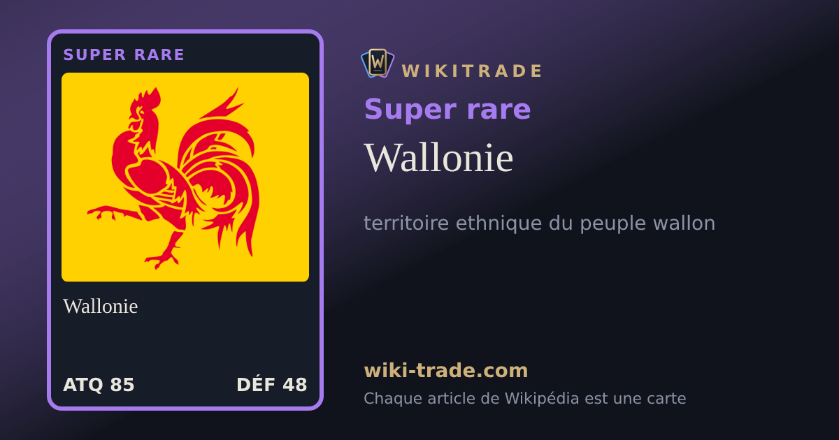 Wallonie — carte Super rare