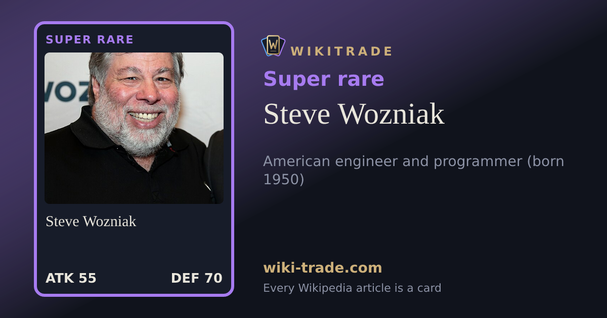 Steve Wozniak — Super rare card