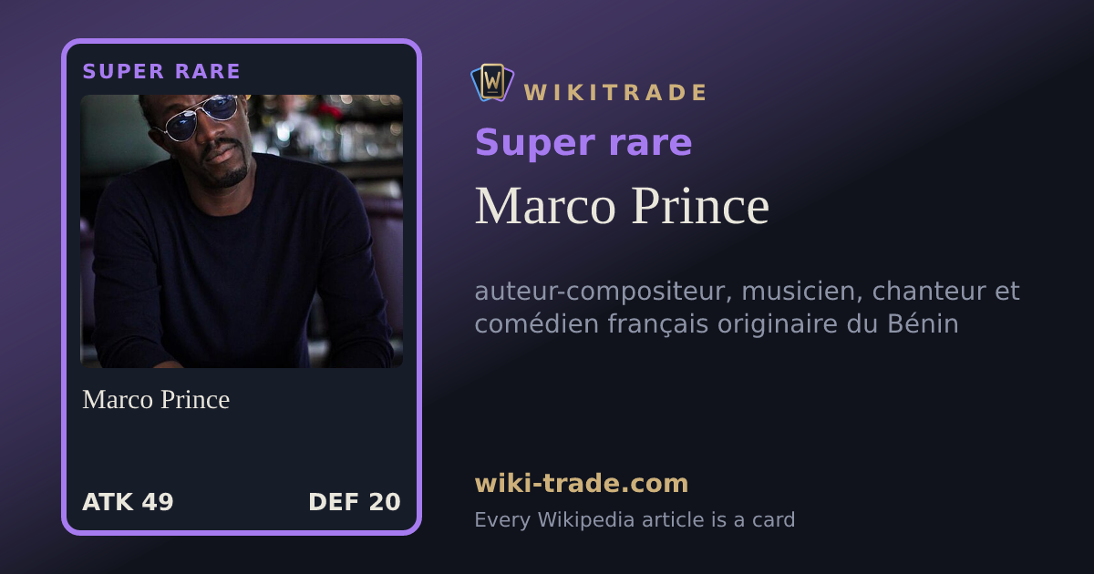 Marco Prince — Super rare card