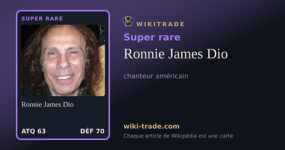 Ronnie James Dio — carte Super rare