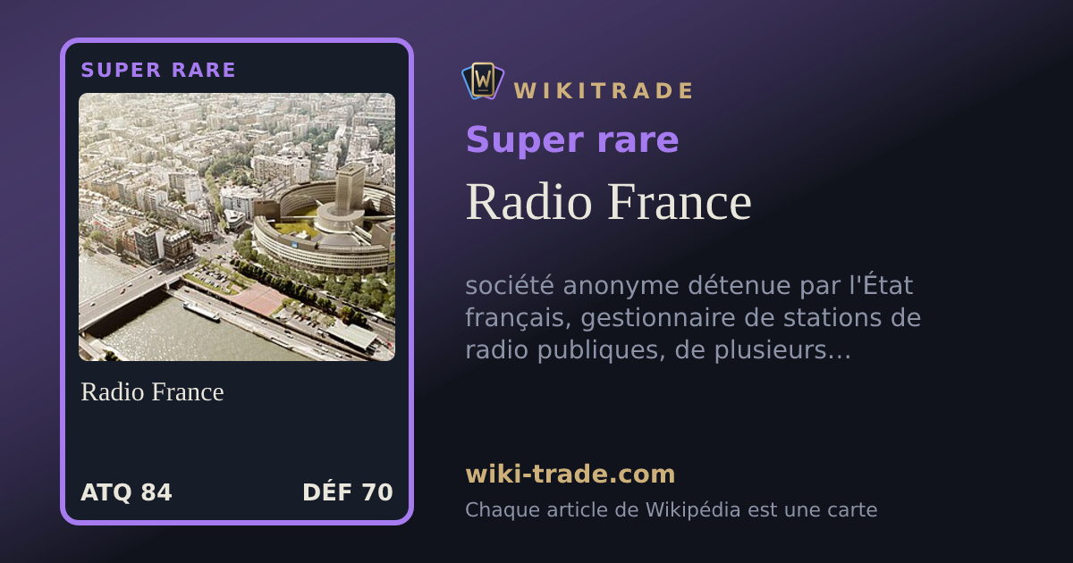Radio France — carte Super rare