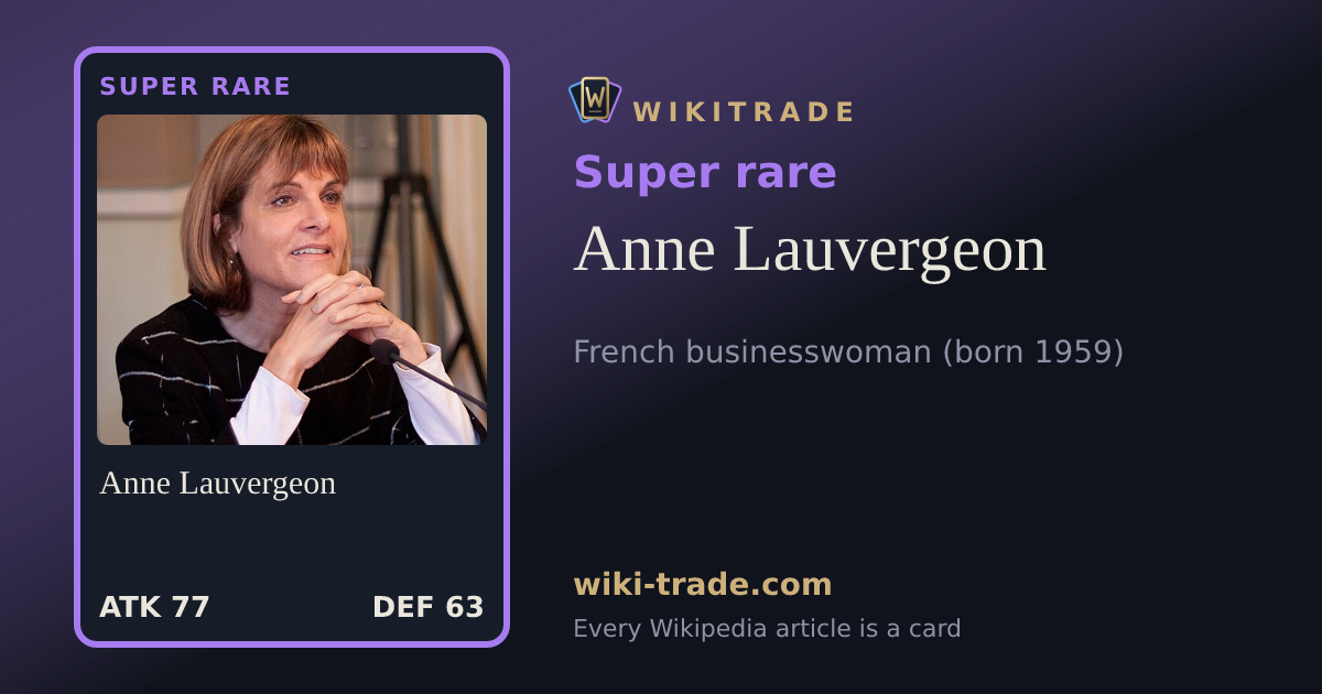 Anne Lauvergeon — Super rare card