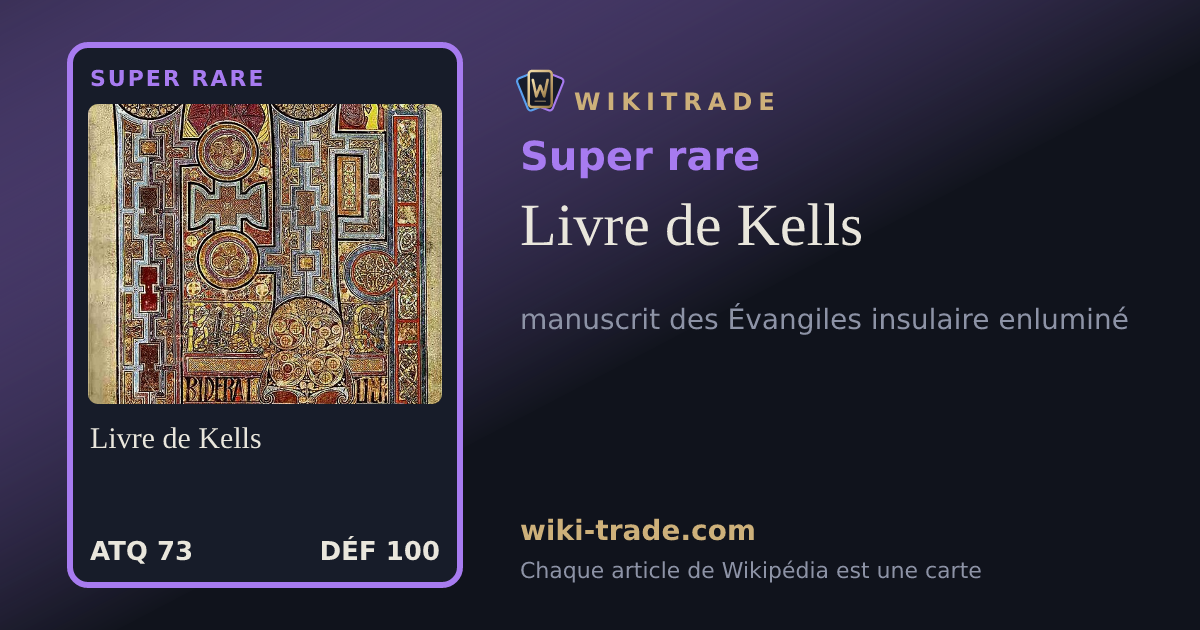 Livre de Kells — carte Super rare