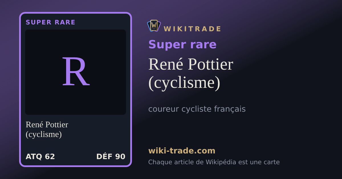 René Pottier (cyclisme) — carte Super rare