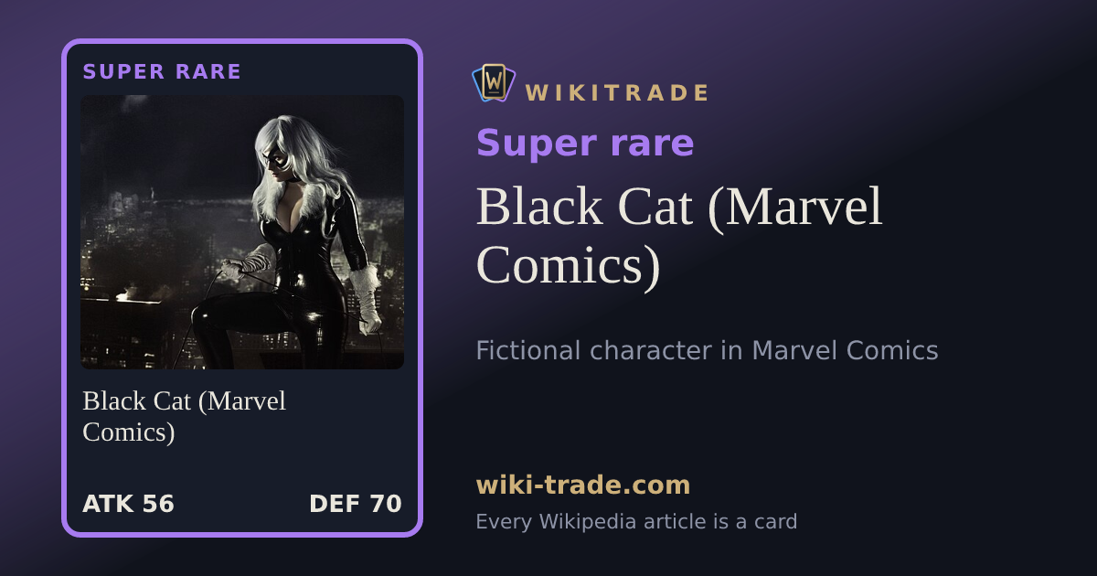 Black Cat (Marvel Comics) — Super rare card