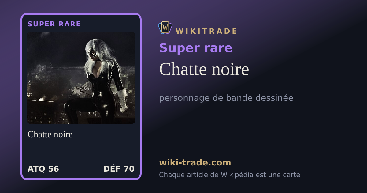 Chatte noire — carte Super rare