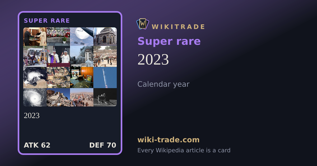 2023 — Super rare card