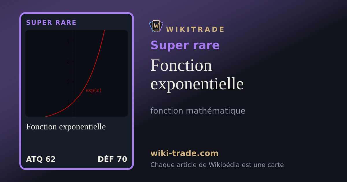 Fonction exponentielle — carte Super rare
