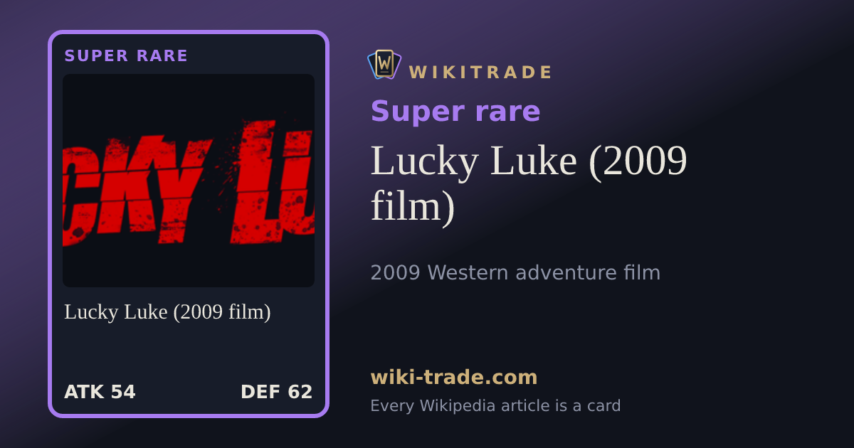 Lucky Luke (2009 film) — Super rare card