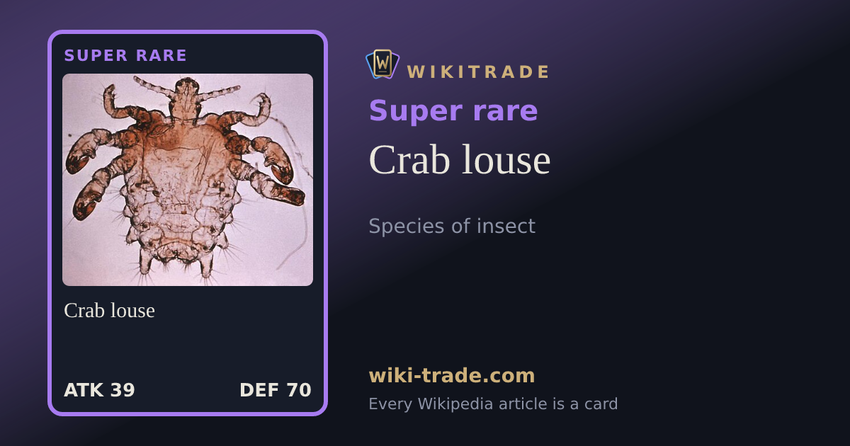 Crab louse — Super rare card