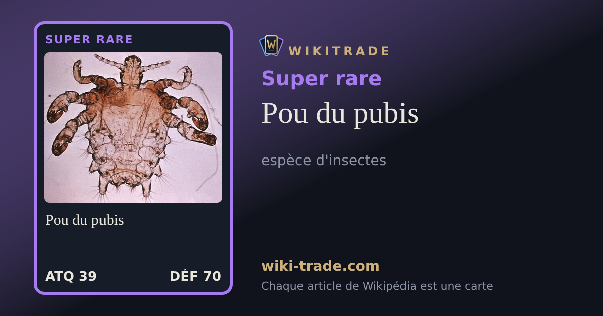 Pou du pubis — carte Super rare
