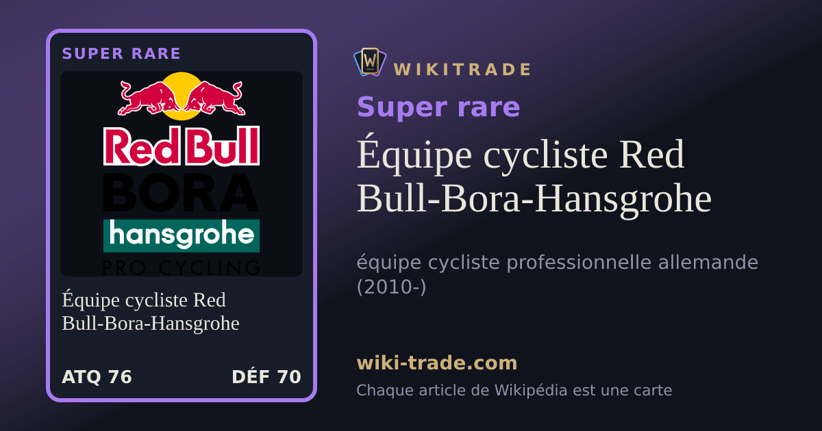 Équipe cycliste Red Bull-Bora-Hansgrohe — carte Super rare