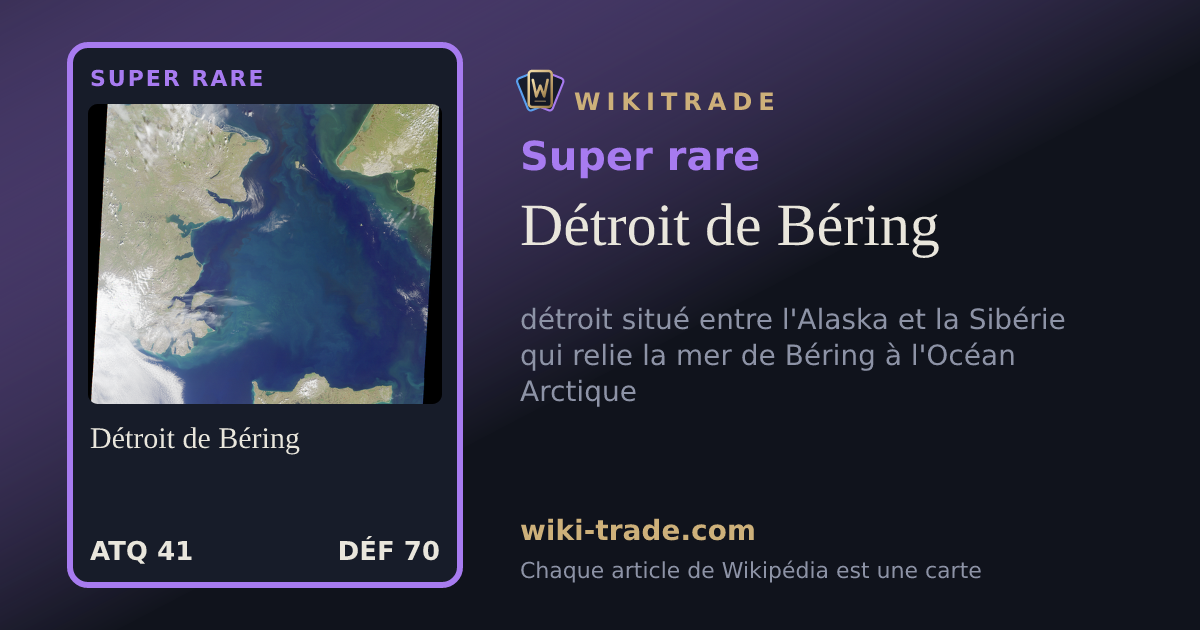 Détroit de Béring — carte Super rare