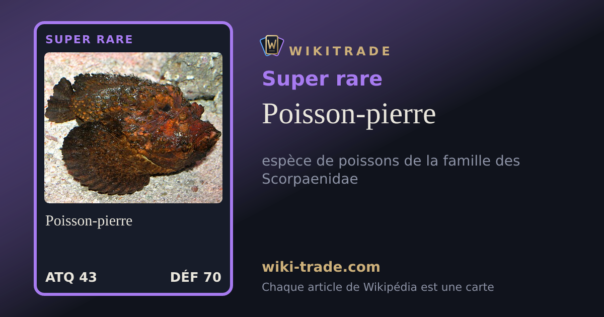 Poisson-pierre — carte Super rare