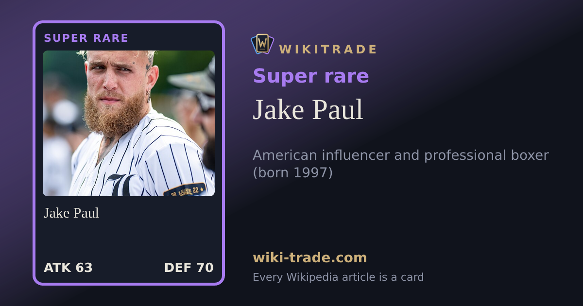 Jake Paul — Super rare card