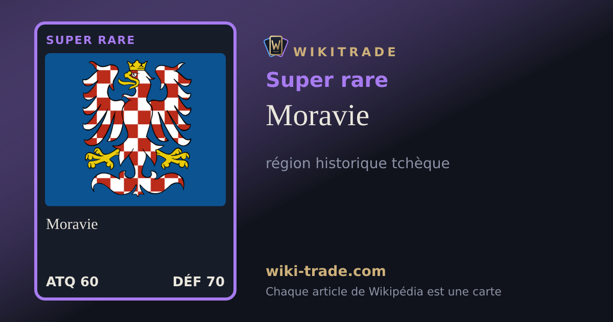 Moravie — carte Super rare