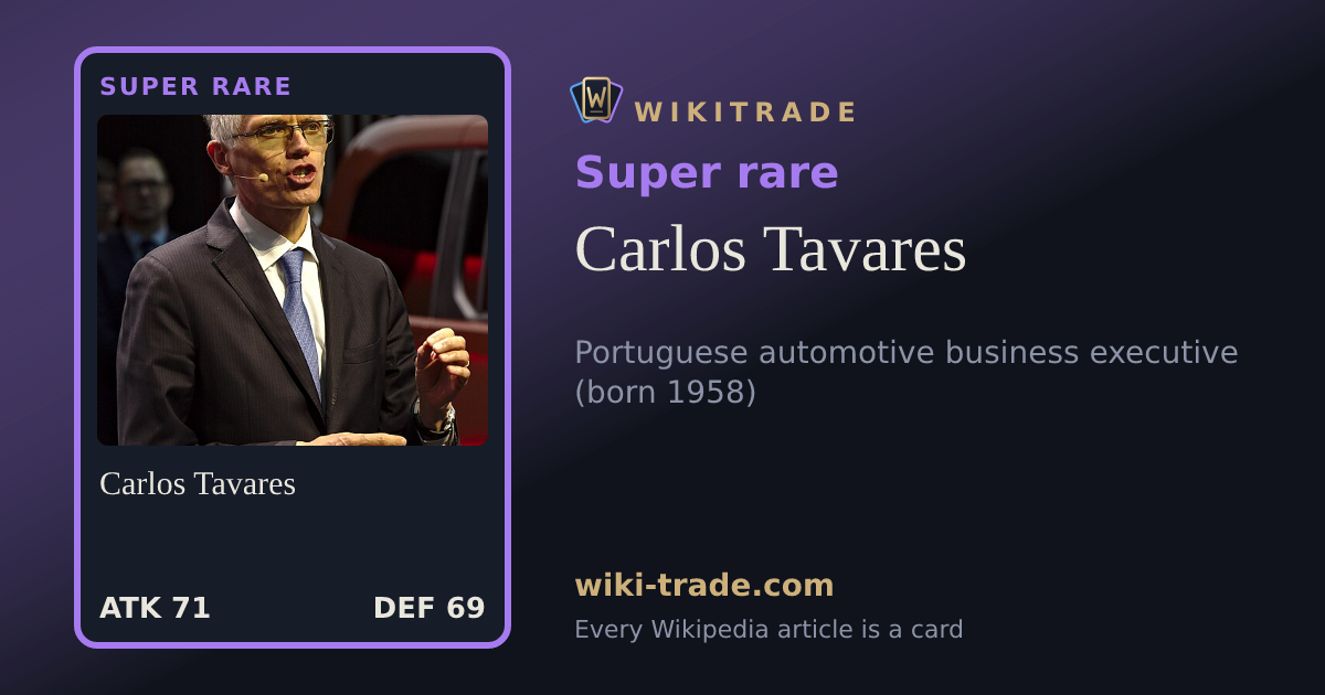 Carlos Tavares — Super rare card