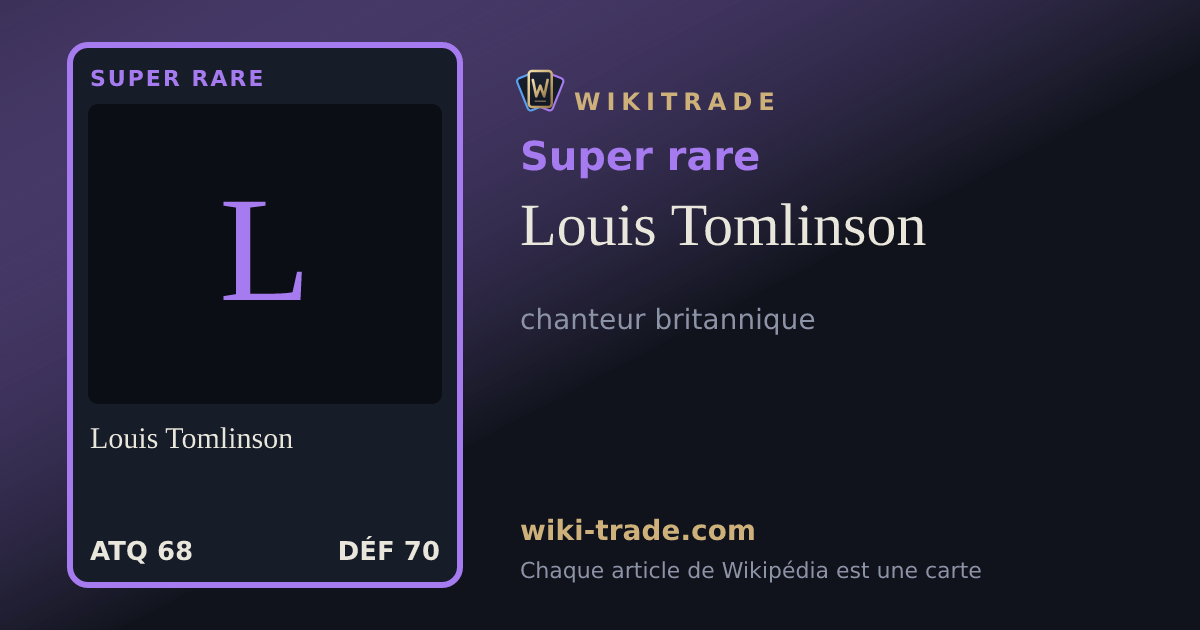 Louis Tomlinson — carte Super rare